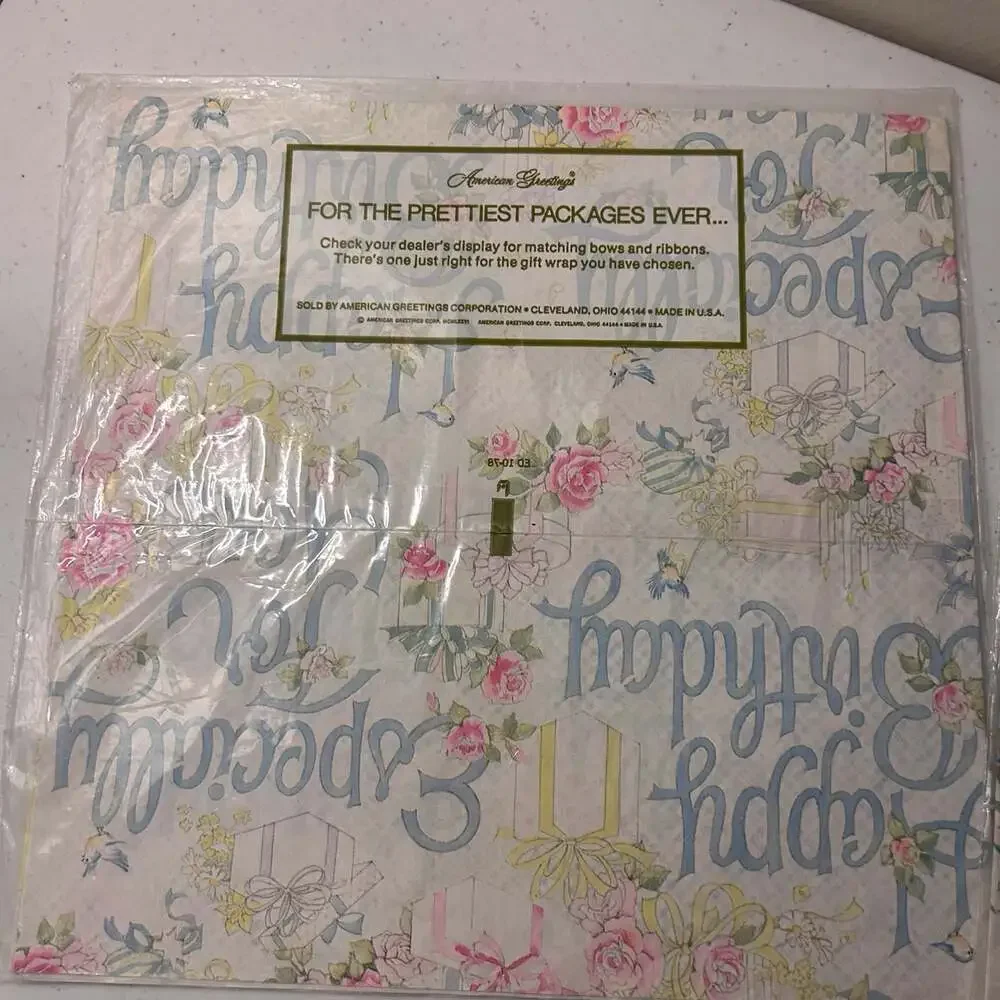 Vintage Lot Sheets Of Wrapping Paper NEW 1970s-1980s Packaged And Open